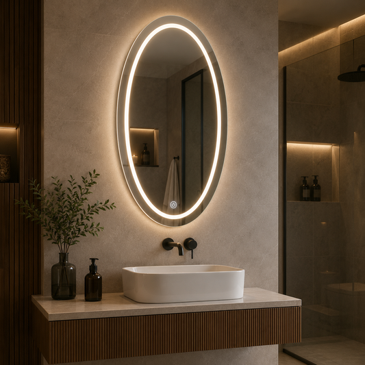 AAKARO Luna – Oval Front LED Mirror