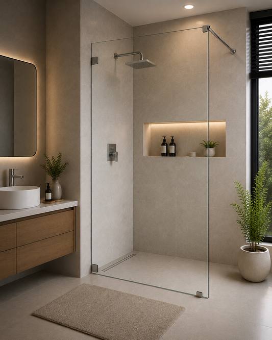 AAKARO FIX Frameless Shower Partition