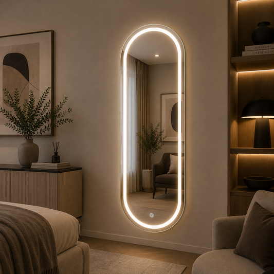 AAKARO Halo – Capsule Front LED Mirror