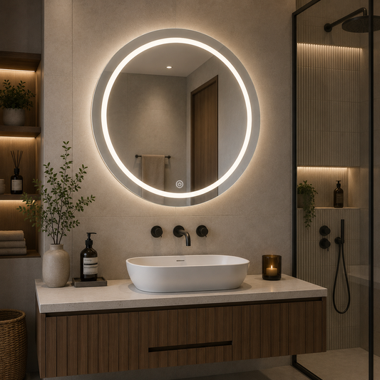 AAKARO Aura – Round Front LED Mirror