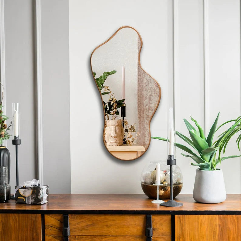 Aakaro Vallirie Irregular Framed Wall Mirror