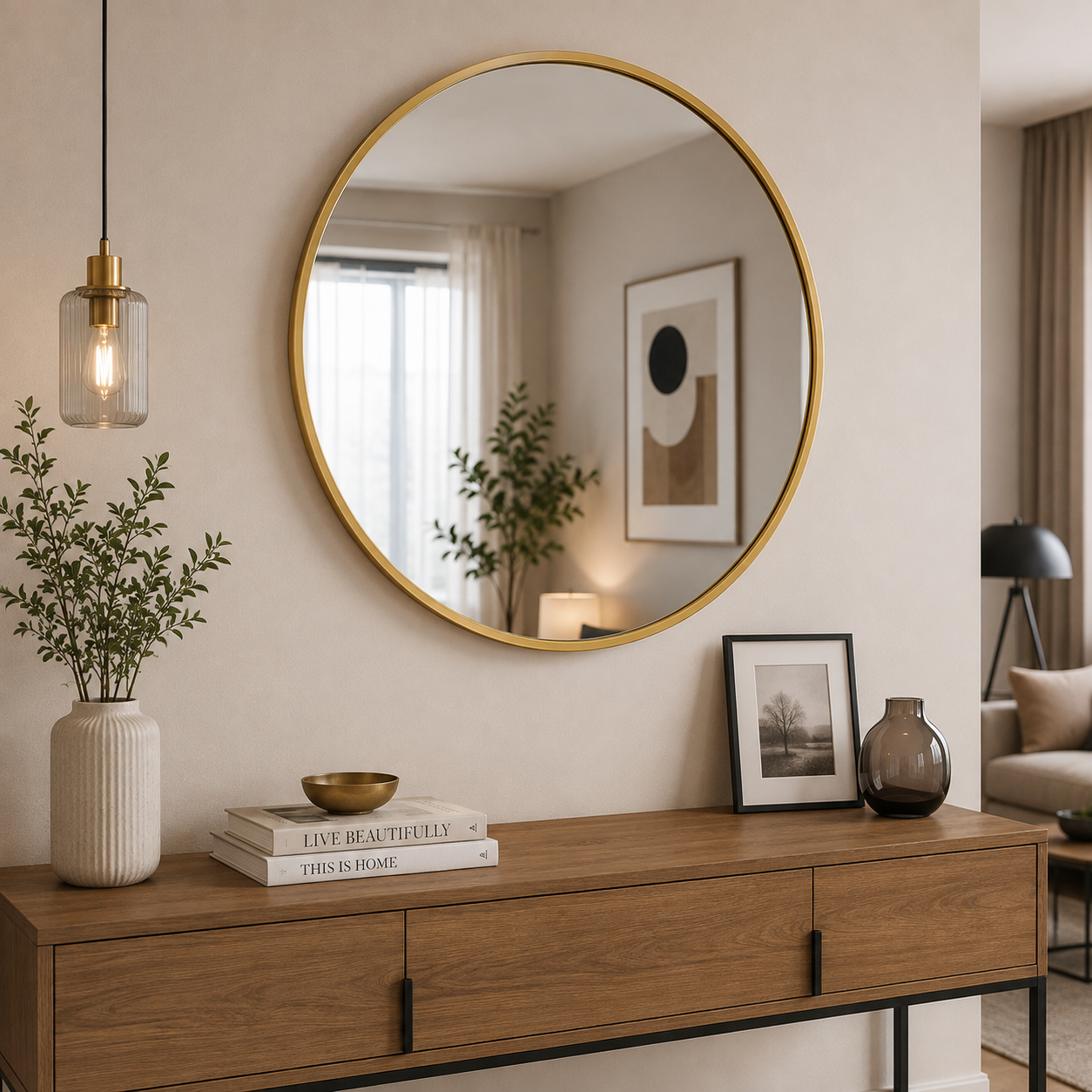 AAKARO Aura – Round Mirror
