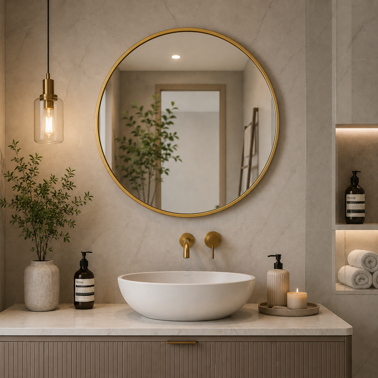 AAKARO Aura – Round Mirror