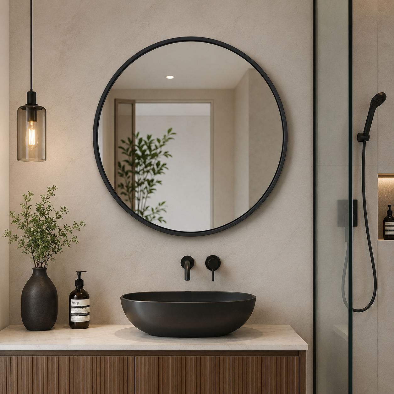 AAKARO Aura – Round Mirror