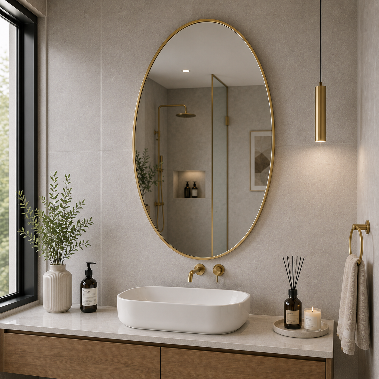 AAKARO Luna – Oval Mirror