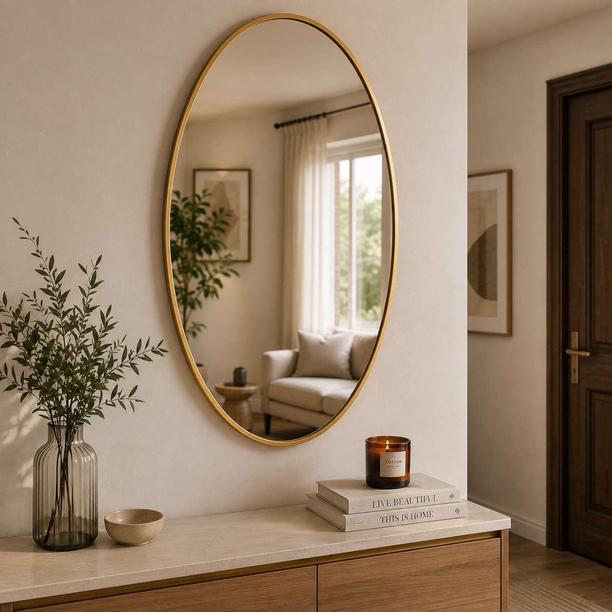 AAKARO Luna – Oval Mirror