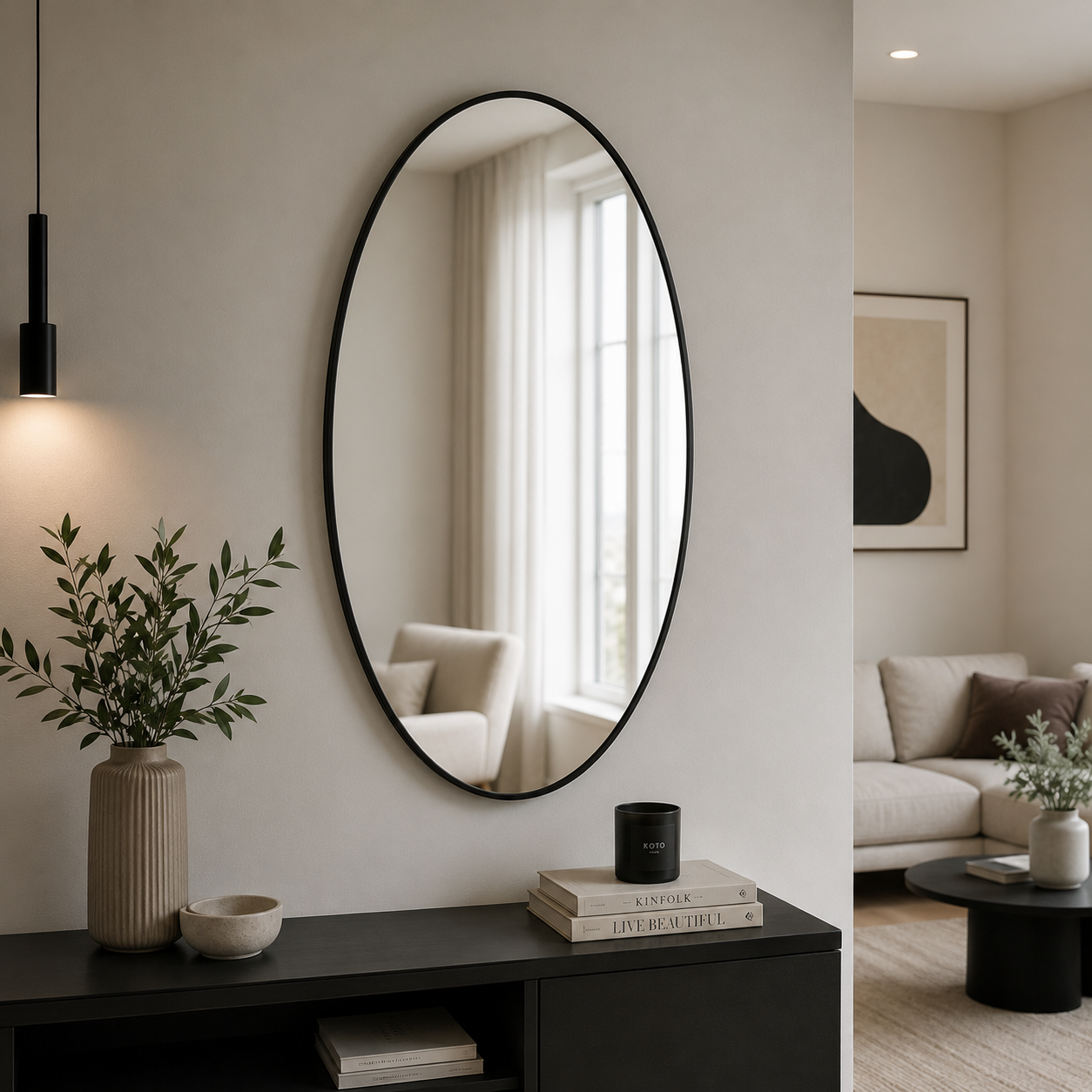 AAKARO Luna – Oval Mirror