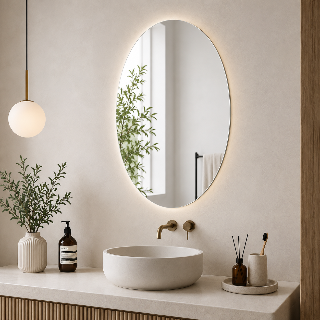 AAKARO Luna – Oval Mirror