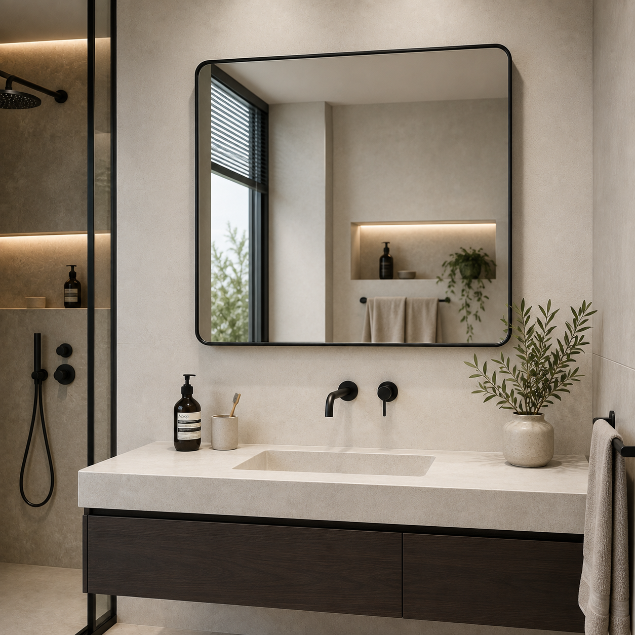 AAKARO Edge – Square Mirror