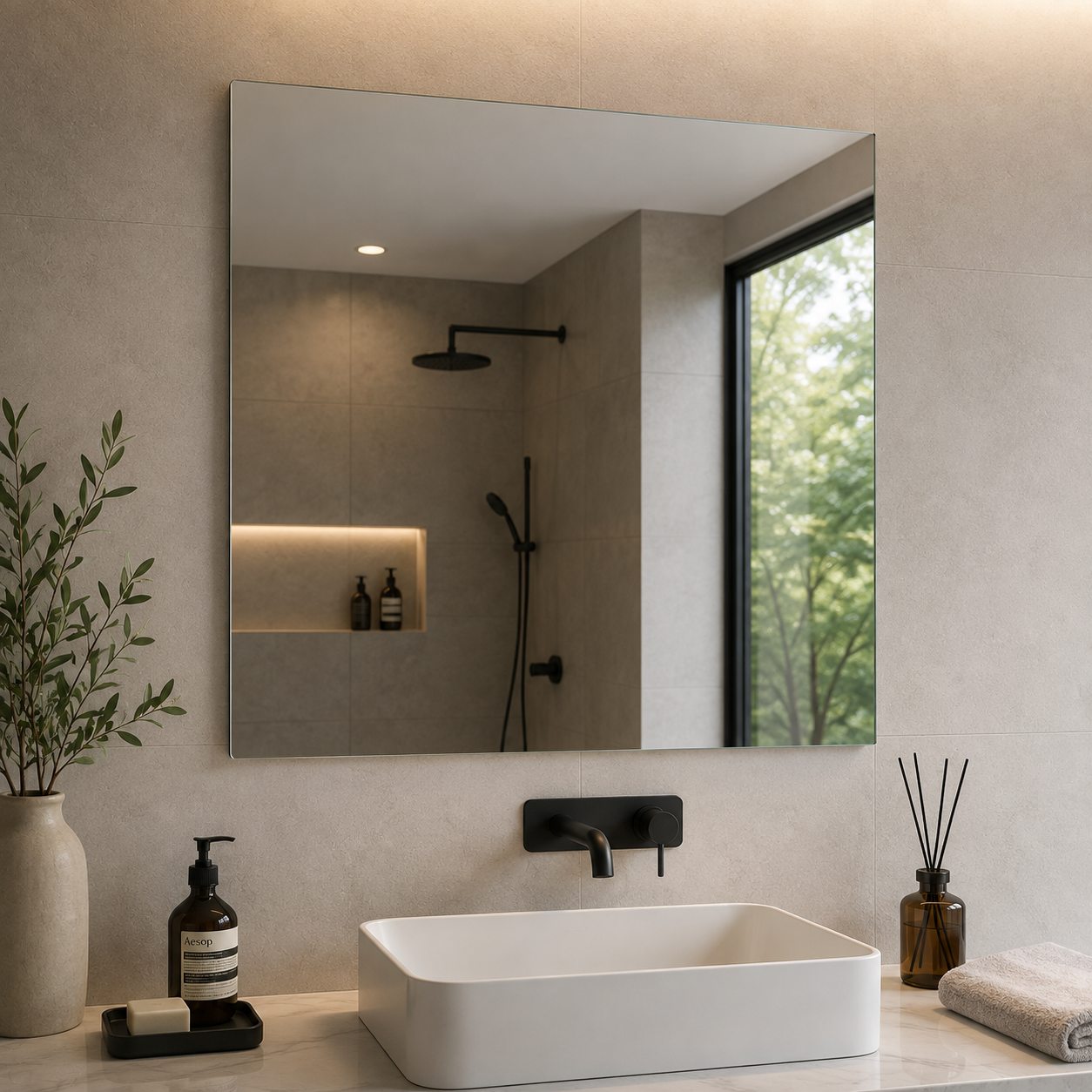 AAKARO Edge – Square Mirror