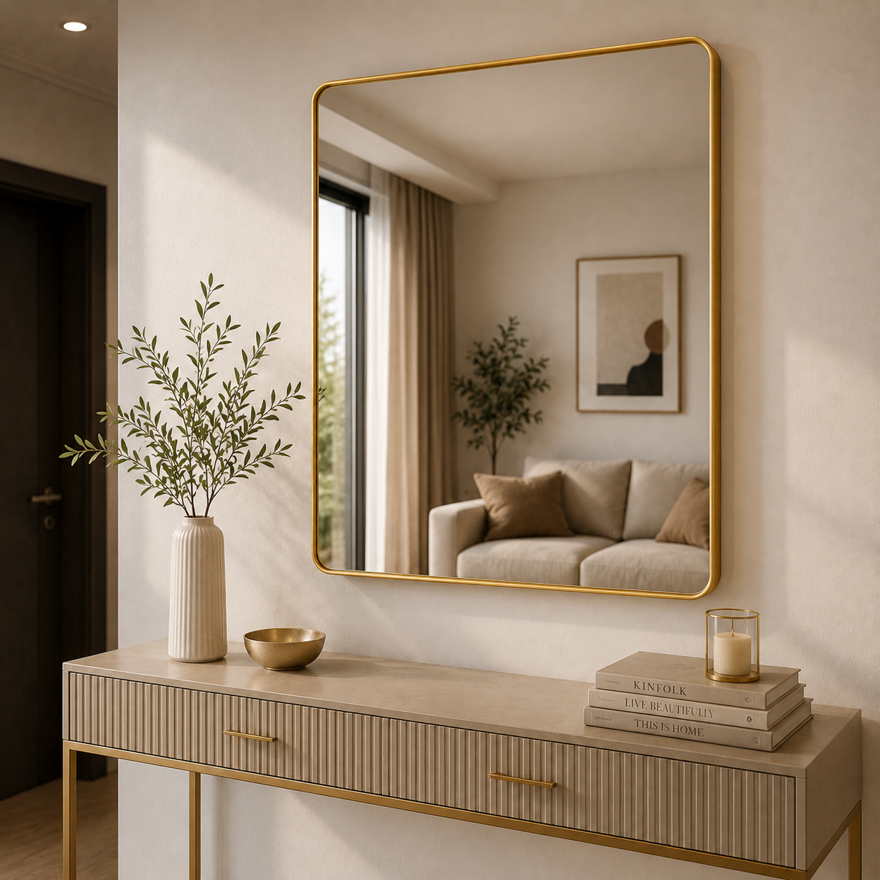 AAKARO Edge – Square Mirror
